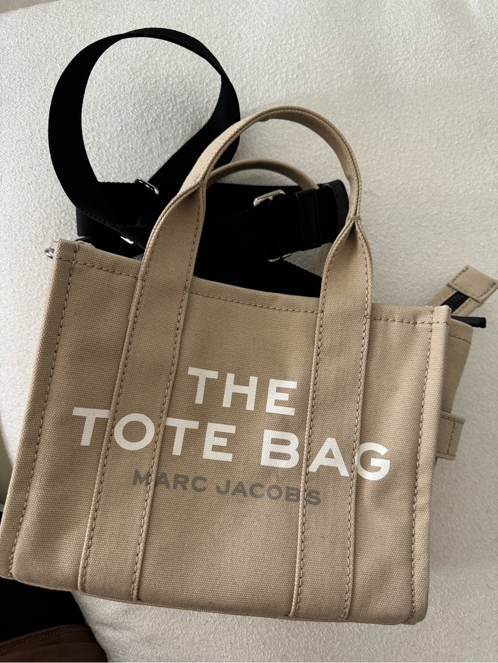 Marc Jacobs Beige Canvas 'The Tote Bag' Mini Tote